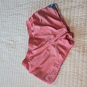 Jadelynn Brooke Pink Polka Dot Gold Gym Shorts